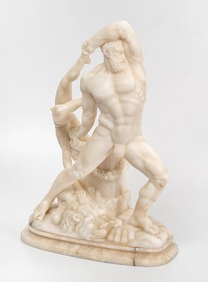 H&eacute;rcules y Licas . H&eacute;rcules y Licas Italia, principios del siglo XX M&aacute;rmol y alabastro R&eacute;plica 