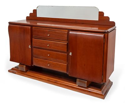 Buffet art d&eacute;co. Buffet art d&eacute;co Colombia, d&eacute;cada de 1930 Caoba maciza Aparador con espejo, con 