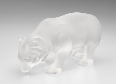 Oso. Lalique. Oso Lalique Francia, segunda mitad del siglo XX Cristal esmerilado Marca y firma 