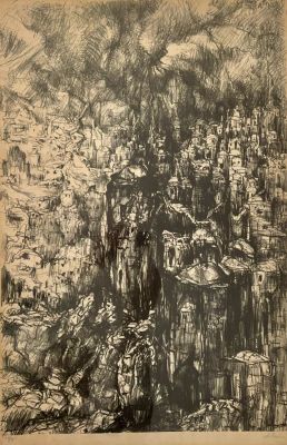 אנה טיכו - ANNA TICHO. ליטוגרפיה, 60X40, מהדורה מוגבלת של 75 יחידות, חתומה ע"י האומנית, ממוספרת 