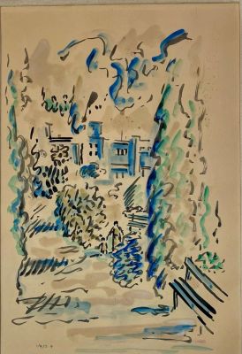 דוד הנדלר - David hendler. אקוורל על נייר 46X32, חתום לא ממוסגר.