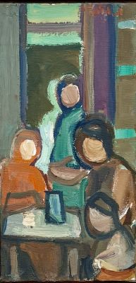 Aharon Giladi (1907-1993) - Family
. Oil on Canvas. 
Signed.