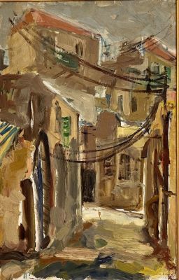 Dina Enoch - נוף . שמן על בד, 54X34, חתום, ממוסגר.