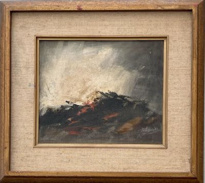 Richard Billmeier, German - Canadian - abstract. Oil on canvas 30x26 signed and framed.