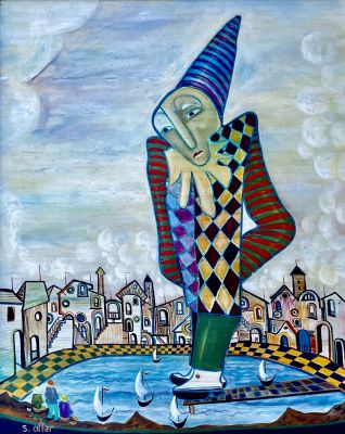 Shlomo Alter - שמן על לוח 75X60 חתום וממוסגר