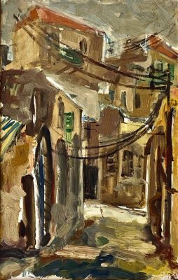 Dina Enoch - Oil on canvas, 54X34, signed, framed.