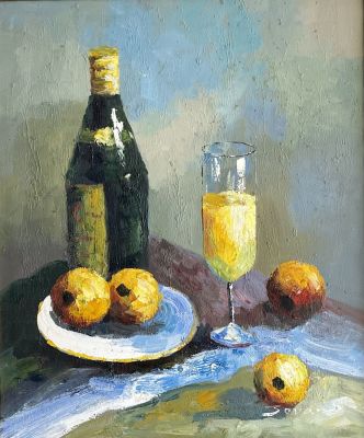 Unidentified artist - still life. Oil on canvas 60x50 signed and framed