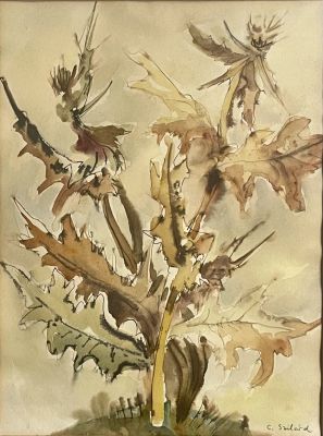 Claire Szilard - Watercolor 45X39 signed and framed