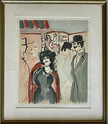David Schneuer , 1905-1988 - Lithograph 14X20 signed, numbered in pencil and framed