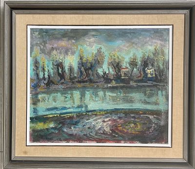 Albert Goldman - Oil on canvas 60X50 signed and framed