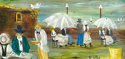 Shlomo Alter - Oil on French canvas 40x20 signed and framed