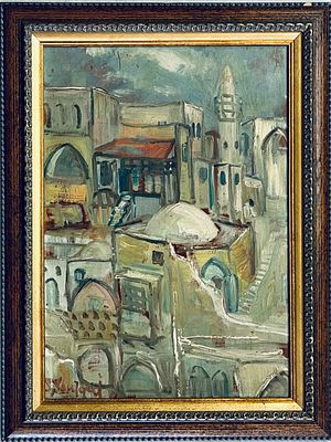 Unidentified artist - Oil on panel 48X34 signed and framed