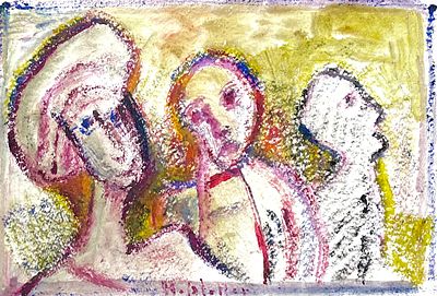 Osias Hofstatter - Oil and pastel on paper 65X45 signed