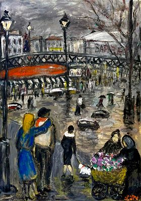 Melita Schiffer , 1900-1991 - PARIS. Oil on canvas 50X70 signed and framed