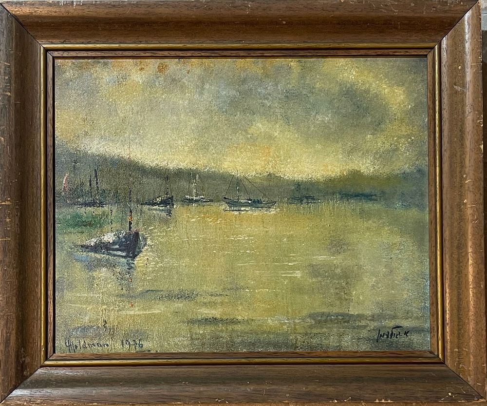 Albert Goldman (1922-2011) - Oil on canvas 50X40, signed and framed, from the Schatz family collection
