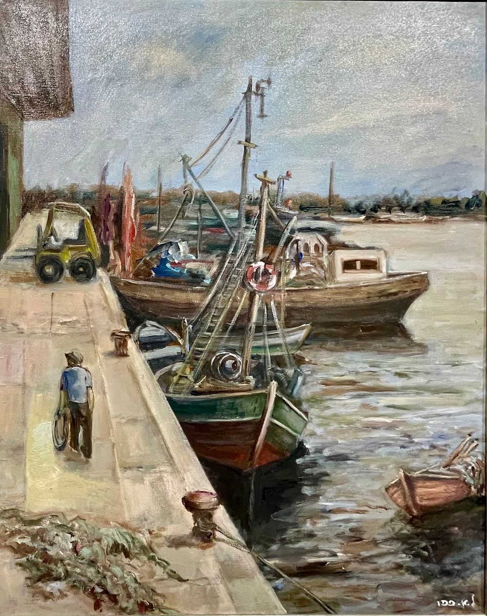 Albert Levi Papo - Oil on canvas 77X61 signed and framed