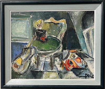 Unidentified artist - Oil on canvas 55X45 signed and framed