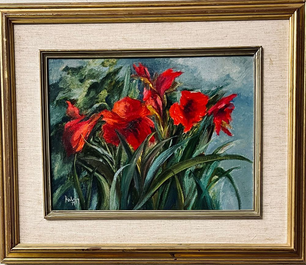 Heddy Kun - Oil on canvas mounted on cardboard 40X30, signed and framed