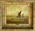 W. MARSTON - Marine scene. Oil on canvas 51X38 signed and framedImage - 1