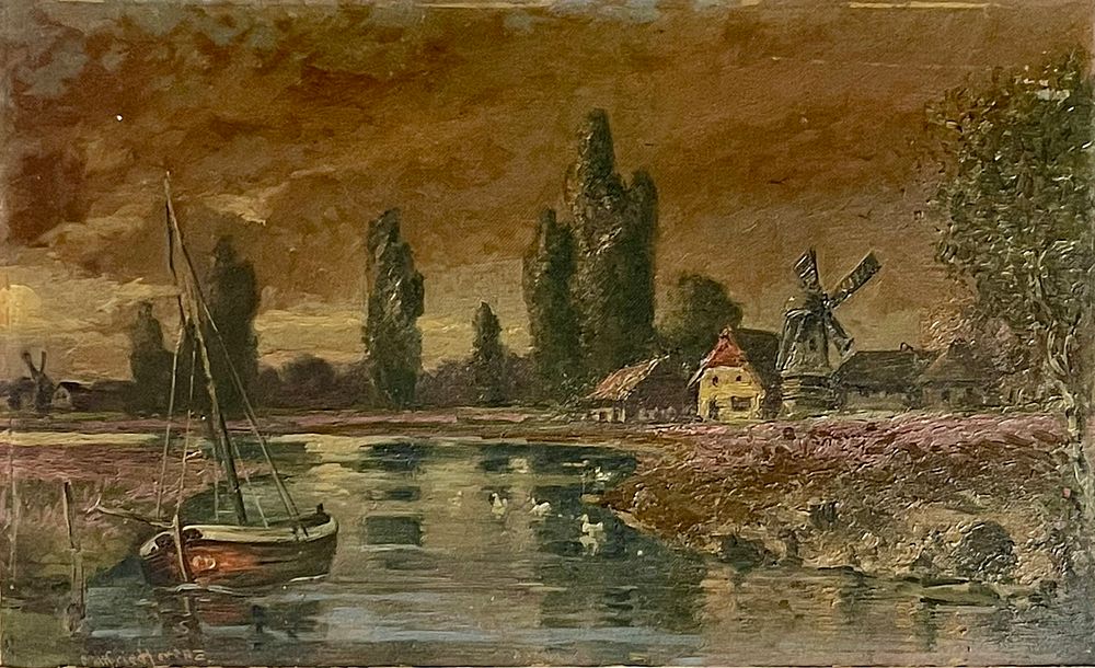 Gottfried LOREN , Germany 1860-1928 - Oil on panel 39X24 signed