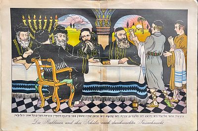S 
A Passover Haggadah with translation and commentary in German by Rabbi Yehuda Singer of 