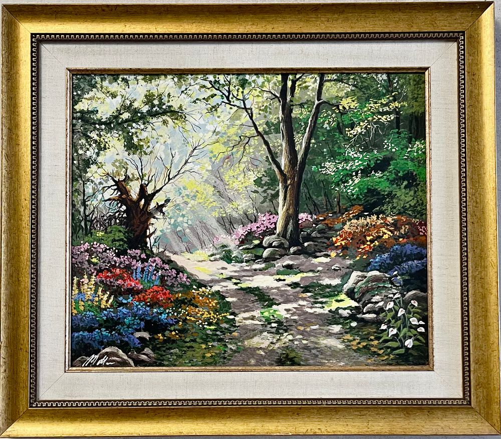 אמן לא מזוהה - שמן על קרטון 45X37 חתום וממוסגר