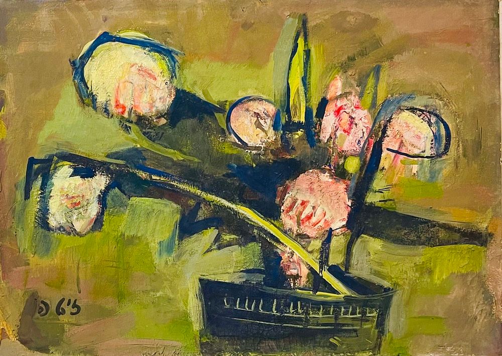 זיטה וייס - דומם. שמן על נייר 70X50 חתום