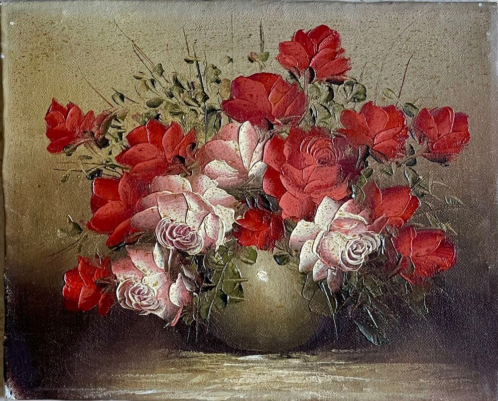 אמן לא מזוהה - שמן על בד מוצמד לדיקט 25x20