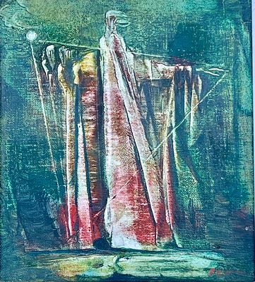 Evgenii Brukman - character. Oil on canvas 23X30 signed and framed