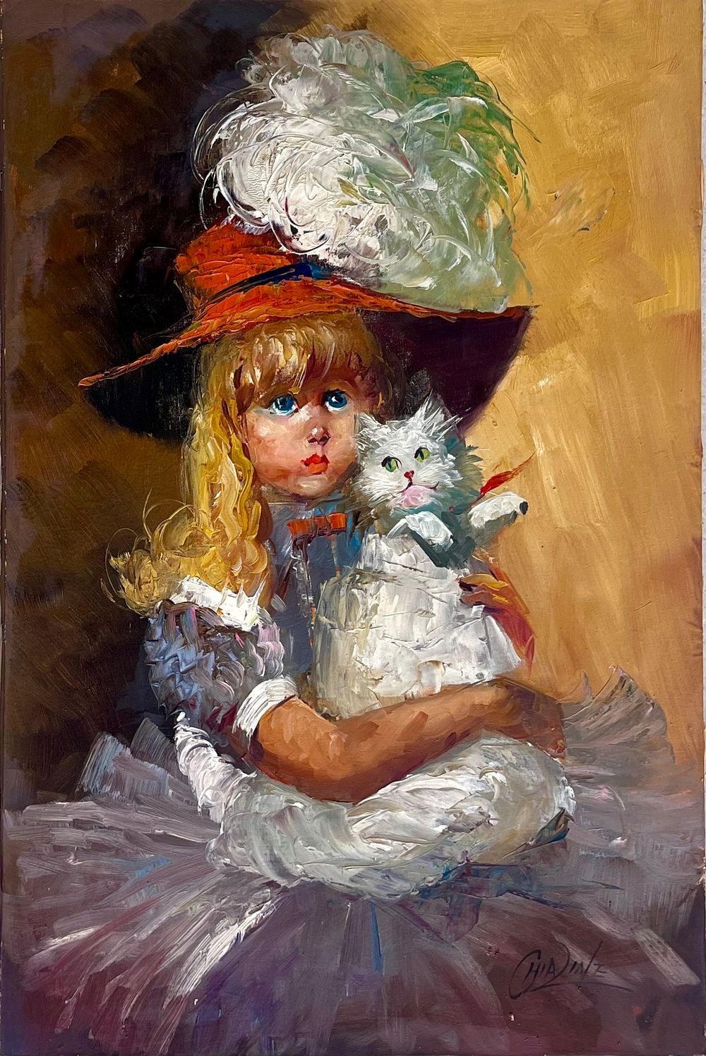 Unidentified artist - Oil on canvas 76X50 signed