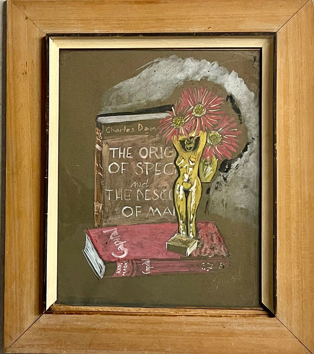 Unidentified artist - Panda on paper 29X22 signed and framed