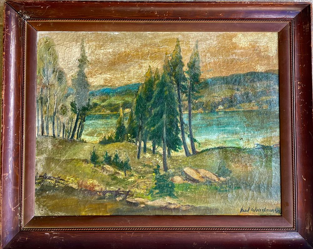 Unidentified artist - שמן על בד 60X46 חתום וממוסגר