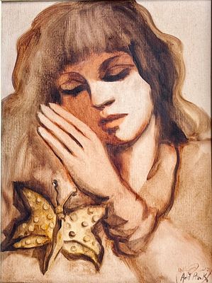 EDIT PANK - Oil on plywood 30X40 signed and framed