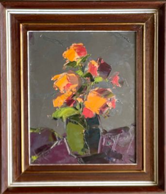 Unidentified artist - Oil on cardboard 24X20 signed and framed