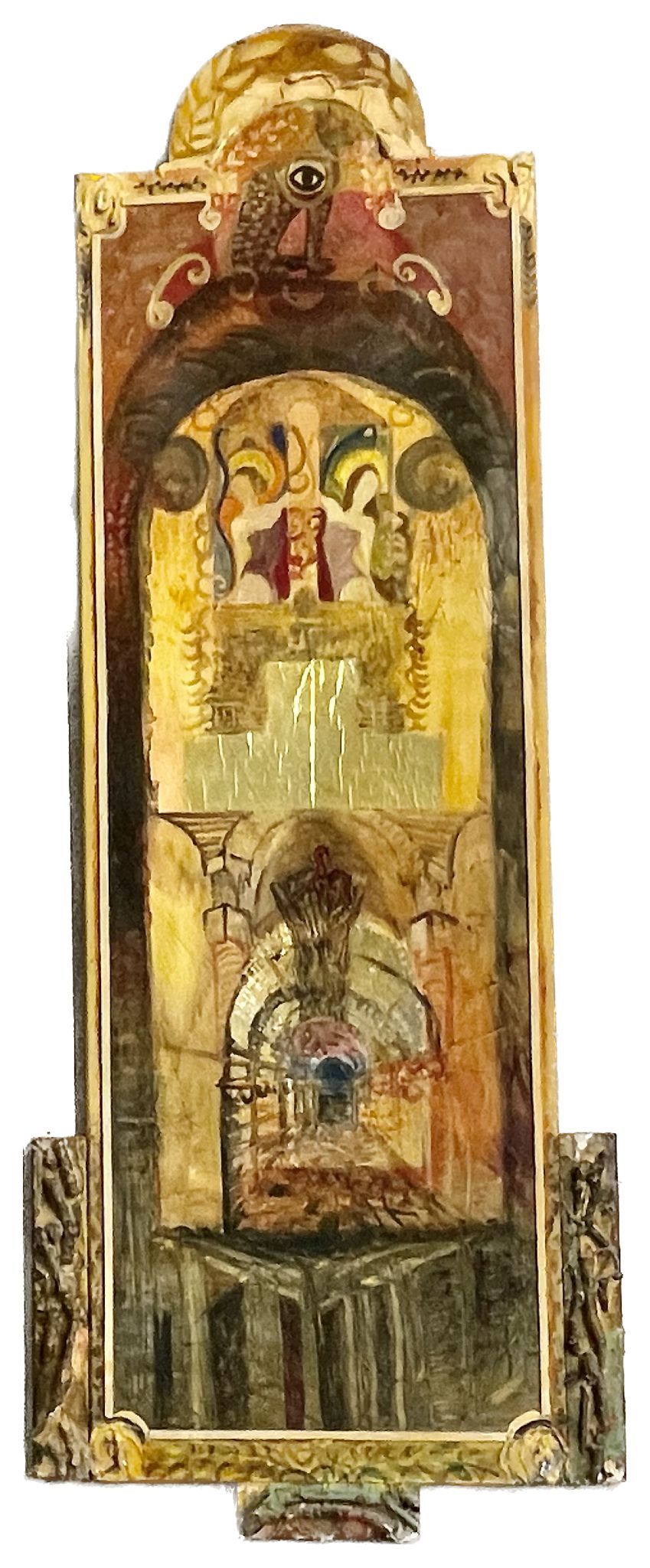 Anton Biedermann - Mixed media 123X47 framed