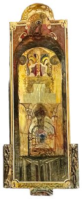 Anton Biedermann - Mixed media 123X47 framed