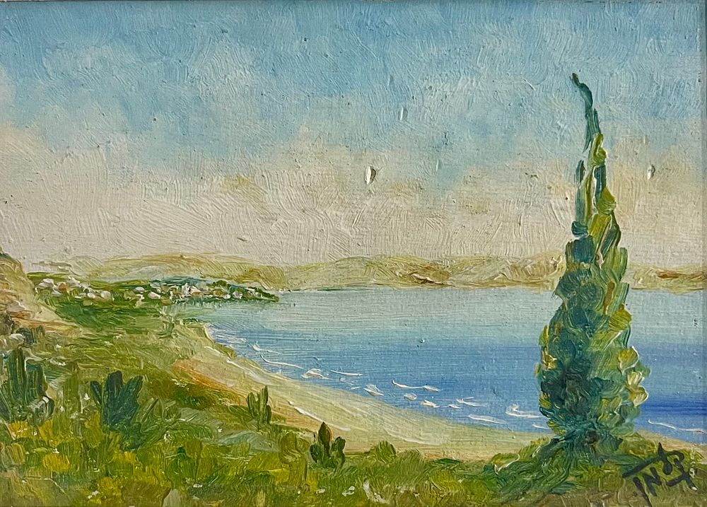 Dov Kalman (Israeli, born Vienna 1939) - Oil on cardboard 17X12, signed and framed