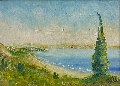 Dov Kalman (Israeli, born Vienna 1939) - Oil on cardboard 17X12, signed and framed