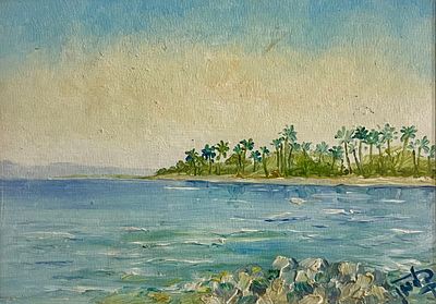 Dov Kalman (Israeli, born Vienna 1939) - Oil on cardboard 17X12, signed and framed