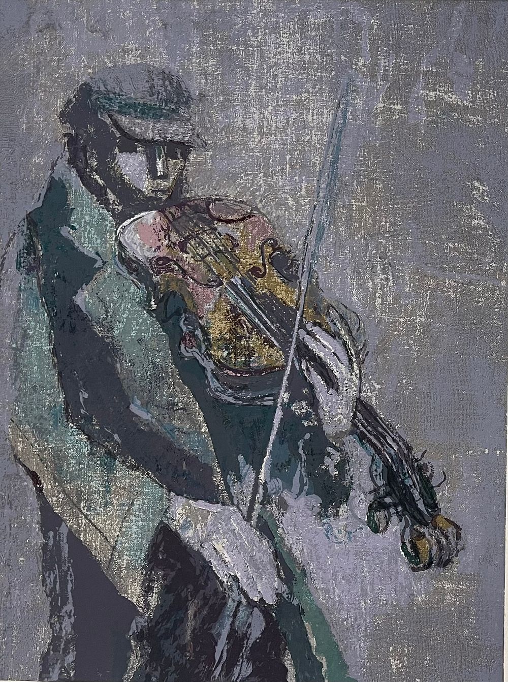 Gershon Knispel - Grid print, 82X62 depicted on the back. Defects that do not damage the print