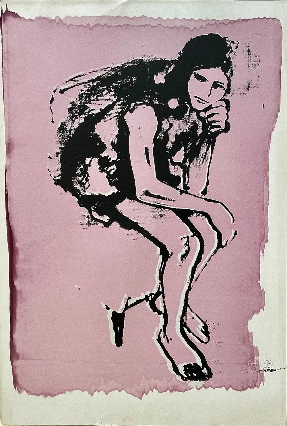 Gershon Knispel - Helper on the throne. 113X76 grid print depicted on the back