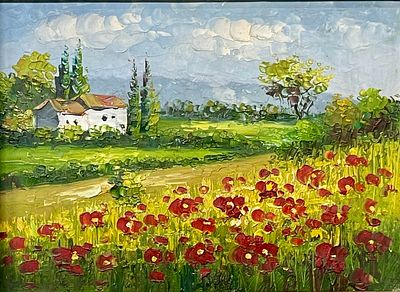 Unidentified artist - Oil on canvas 38X28 framed