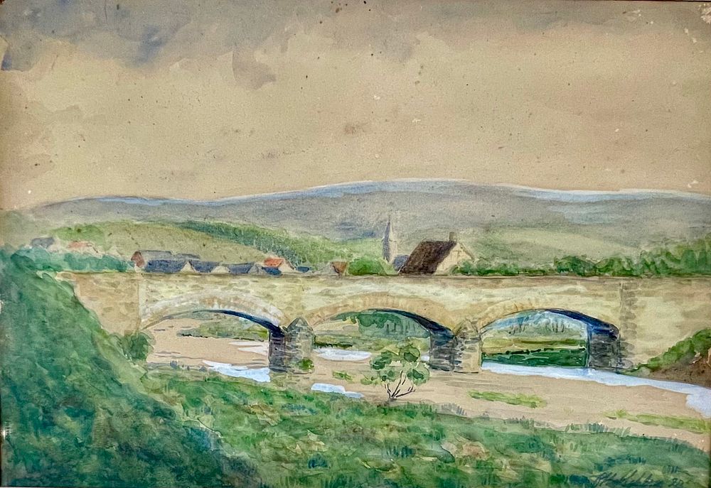 Unidentified artist - Watercolor 35X23 signed and framed