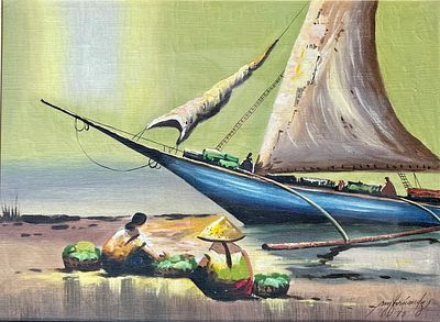 Unidentified artist - Oil on canvas 60X45 signed and framed