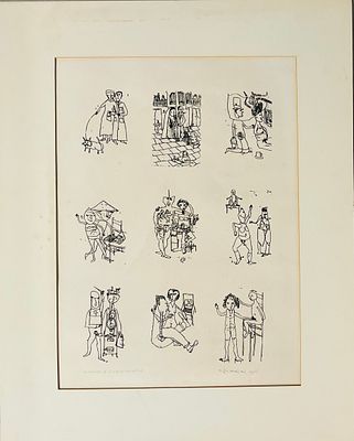Unidentified artist - Lithograph 58X46 signed and described