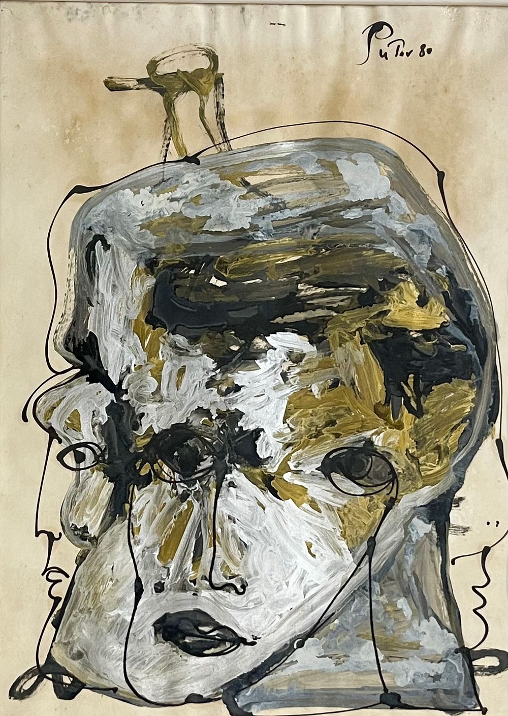 Alexander (Sacha) Putov (Russian - French, 1940-2008) - Figures. Mixed media on paper 35X47 signed 