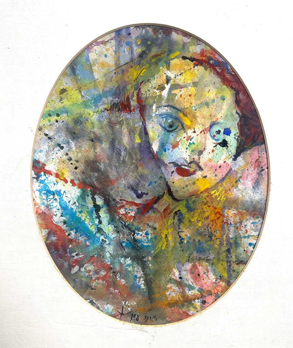 Unidentified artist - Oil on paper 28X22 signed