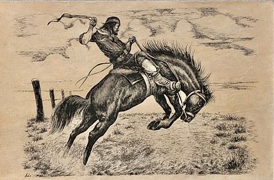 Unidentified artist - Two signed 36X55 lithographs