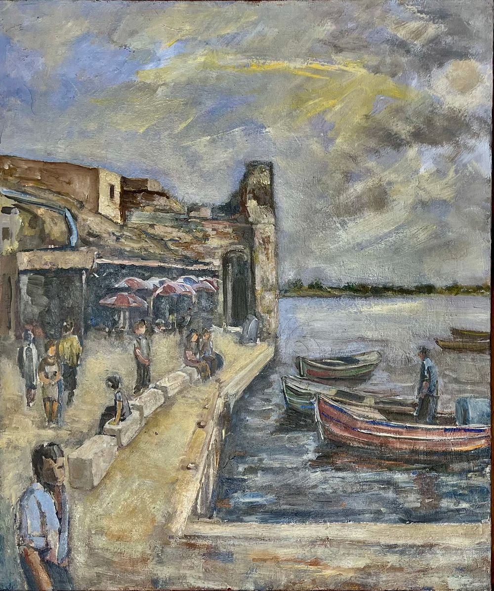 Albert Levi Papo - Oil on canvas 72X60 signed and framed