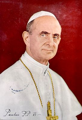 Three postcards from Pope Paul VI's visit to Israel on January 5, 1964 
With ceremonial seals 